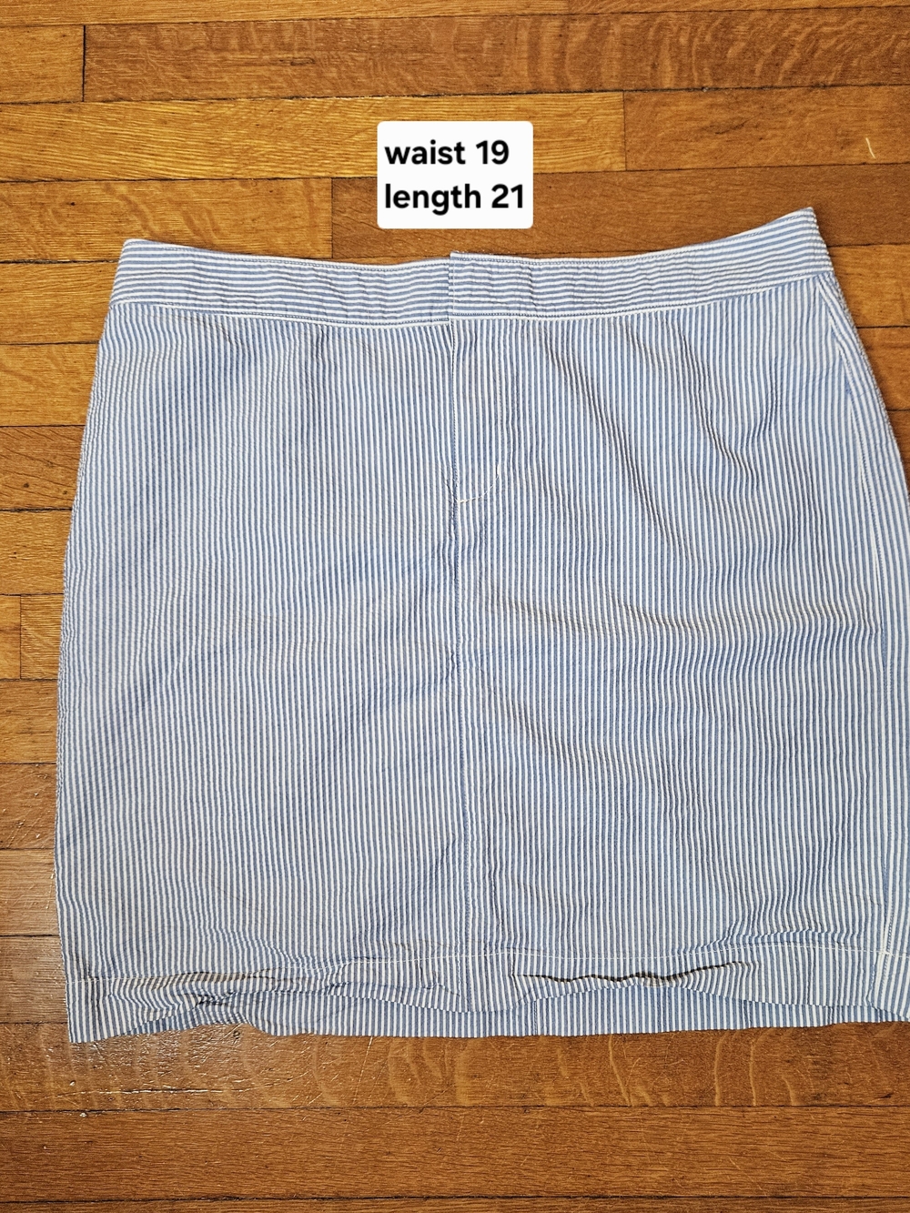 G.H. Bass & Co. Blue and White Pinstripe Mini Skirt